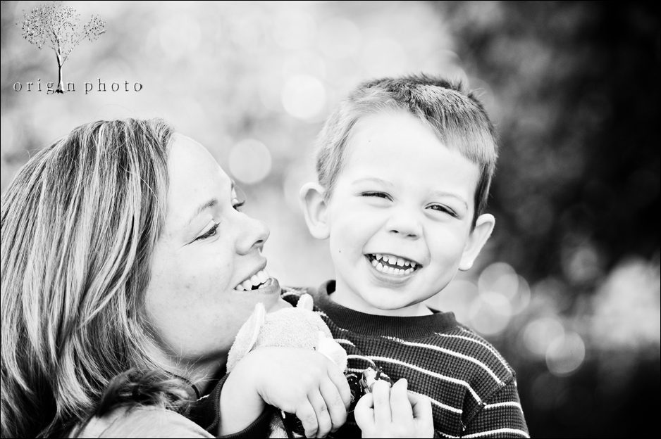 mom and son smiling a lot