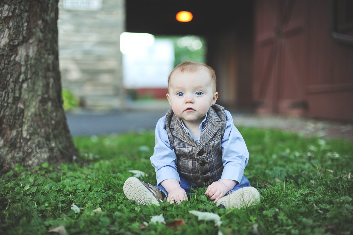 baby boy in vest