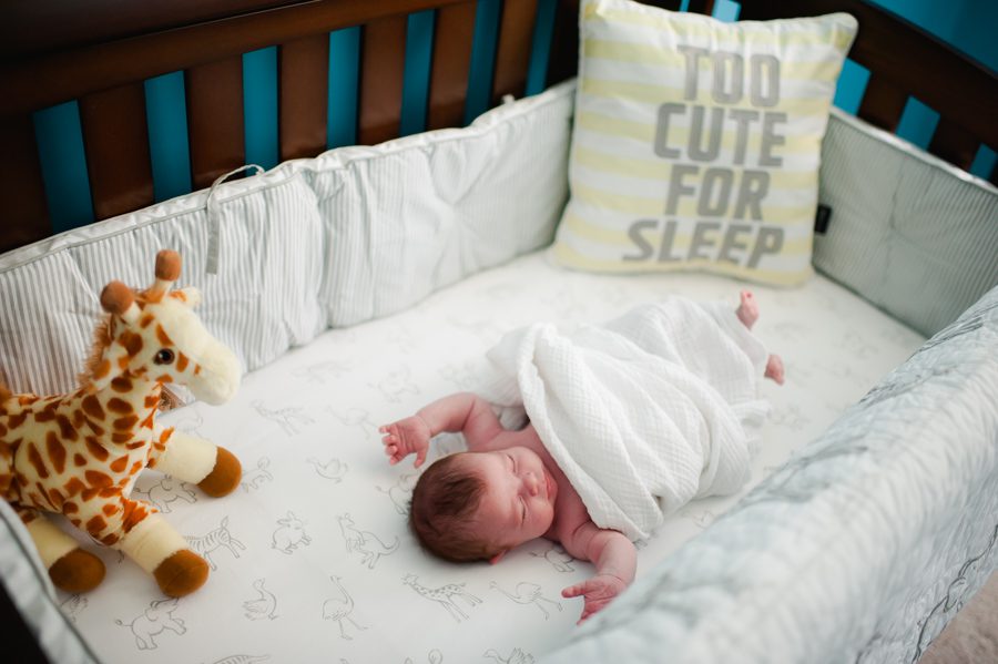 too-cute-for-sleep-pillow-and-newborn-baby