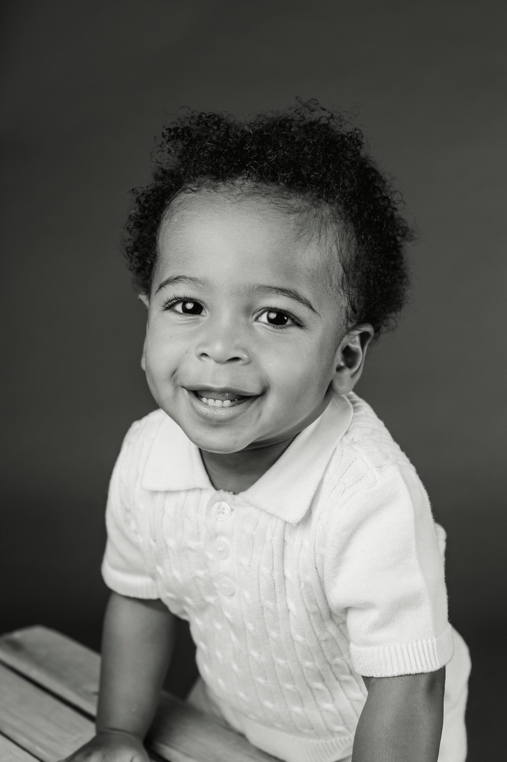 school portrait of smiling preschooler